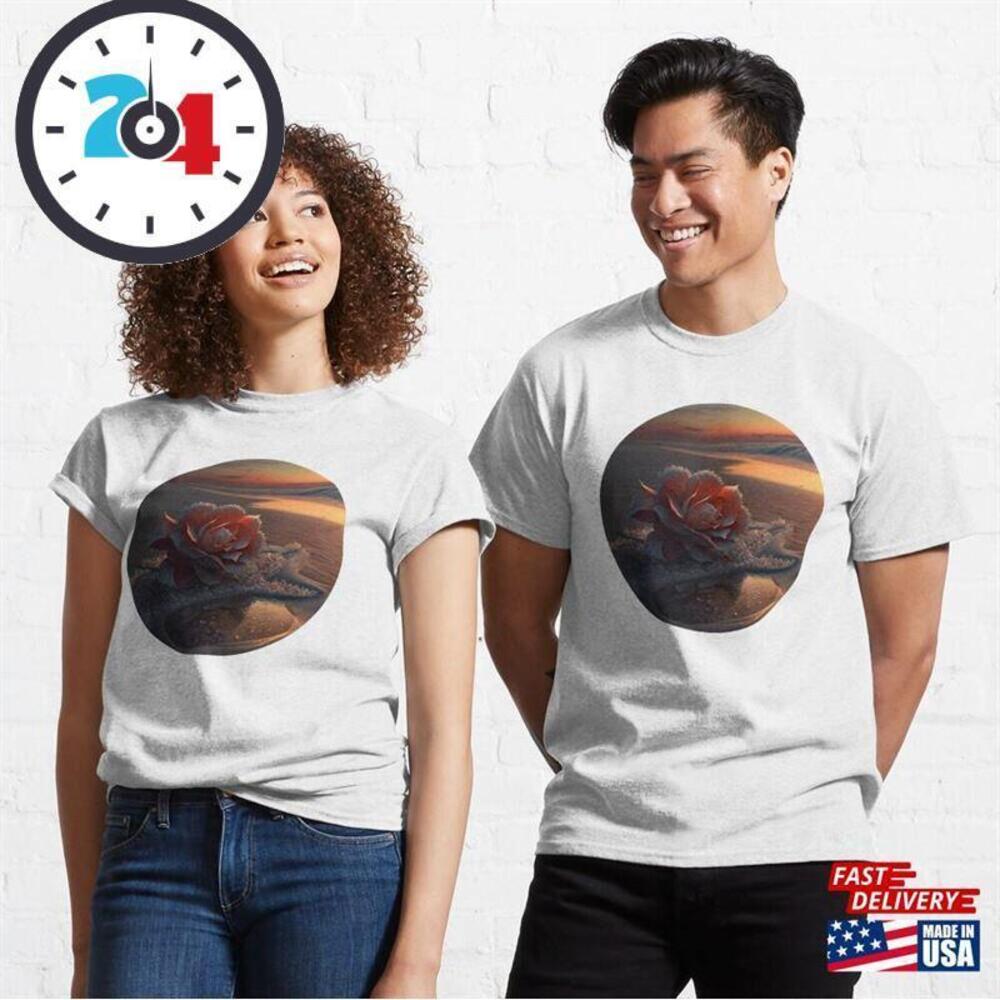 Sunrise With Beach Rose Classic T-Shirt